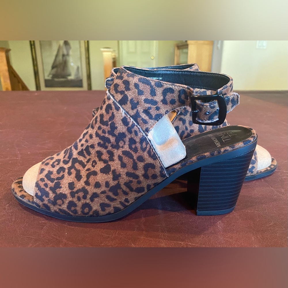 Time and Tru Leopard Print Ankle Booties